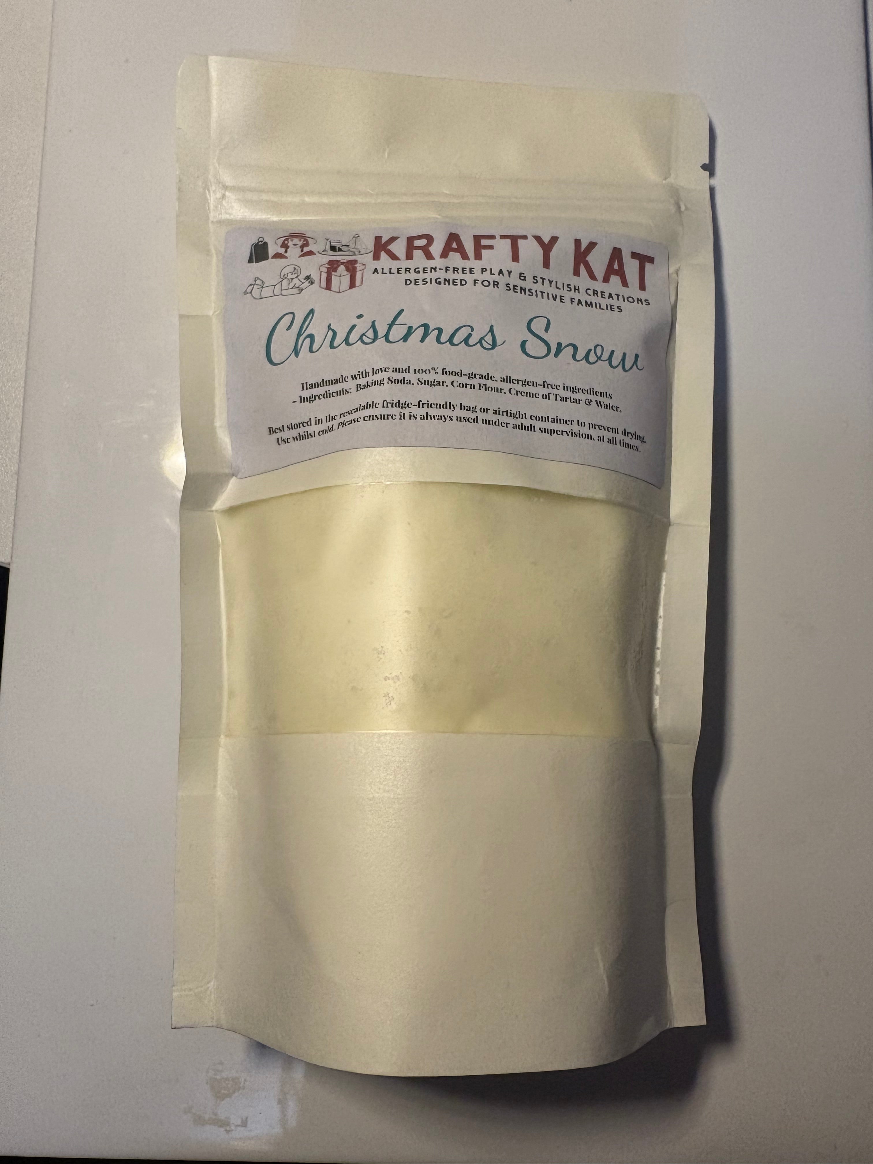 Christmas Sensory Snow - Krafty Kat