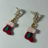 Christmas Stocking Earring - Krafty Kat