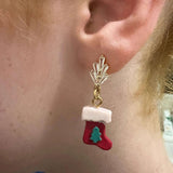 Christmas Stocking Earring - Krafty Kat