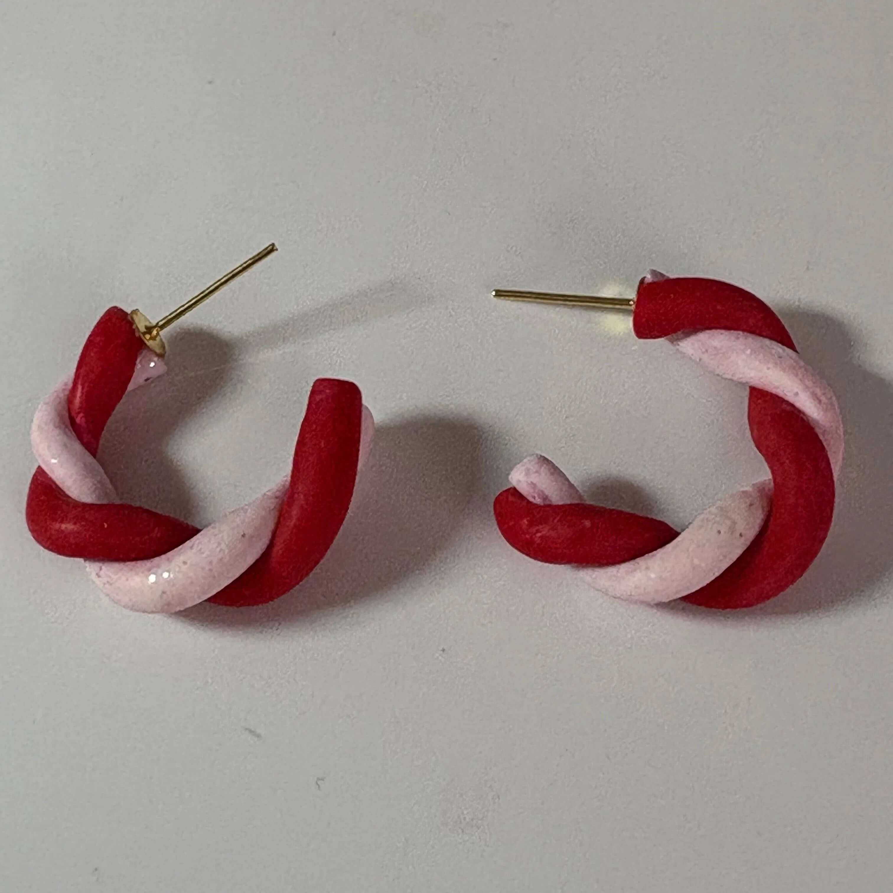 Christmas Twisted Circle Studs - Krafty Kat