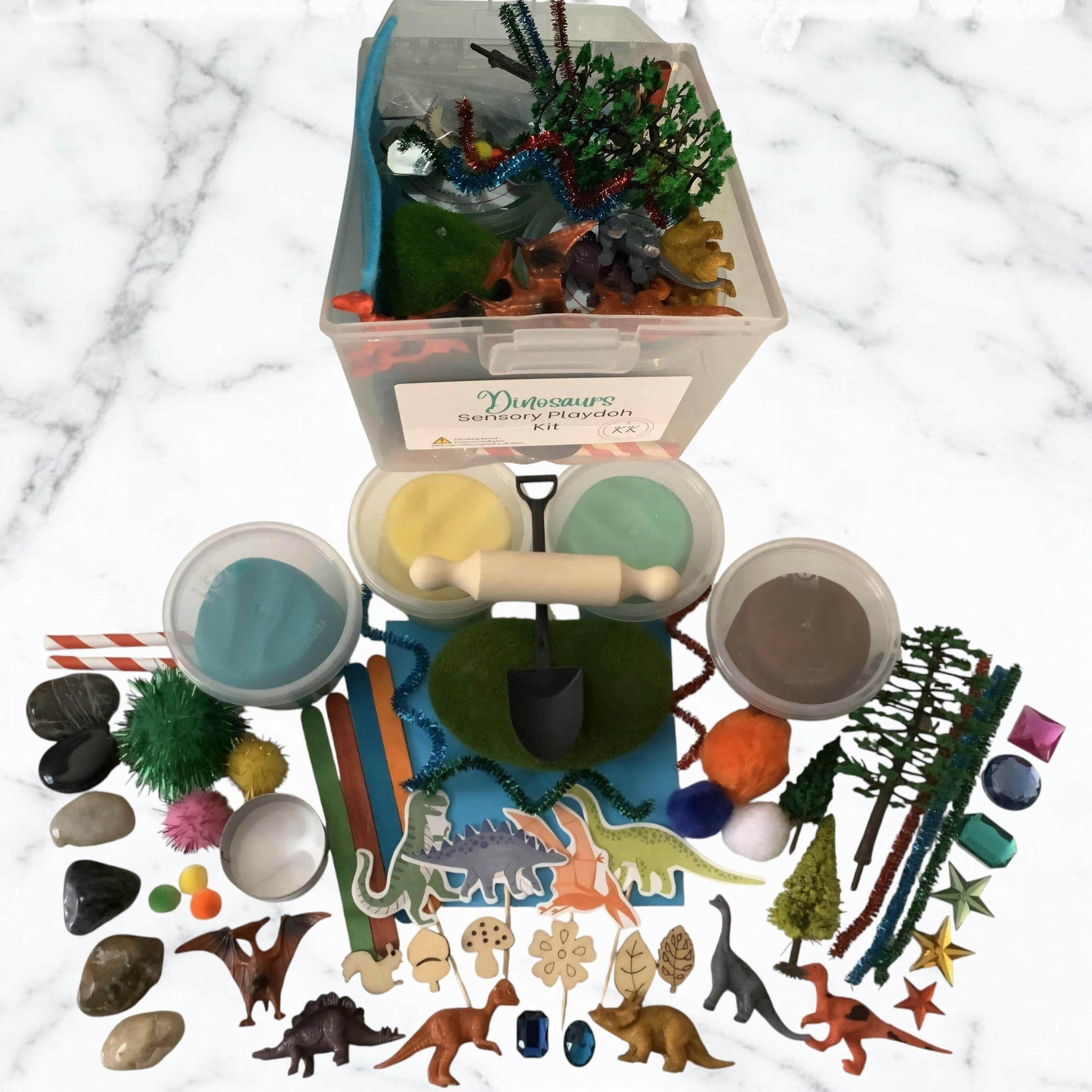 Dinosaurs Sensory Playdough Kit - Krafty Kat