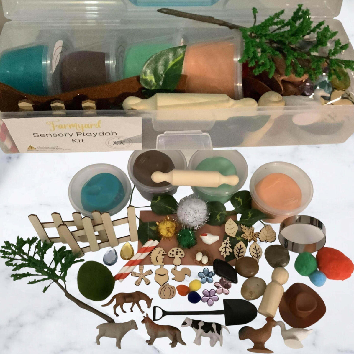 Farmyard Sensory Playdough Kit - Krafty Kat
