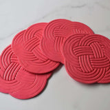 Fushia Pink Woven Coasters - Krafty Kat