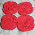 Fushia Pink Woven Coasters - Krafty Kat