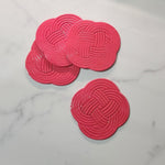 Fushia Pink Woven Coasters - Krafty Kat