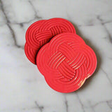 Fushia Pink Woven Coasters - Krafty Kat