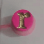 Hot Pink Gold Letter ‘R’ Imprint Thick Straw Cover Cap - Krafty Kat