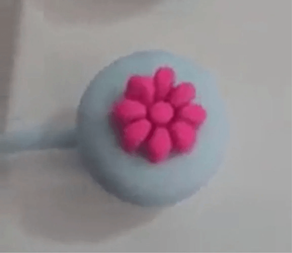 Hot Pink Mini Flower Thin Straw Cover Cap - Krafty Kat