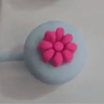 Hot Pink Mini Flower Thin Straw Cover Cap - Krafty Kat