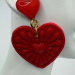 Large Red Heart with Mini Red Heart Gold Stud - Krafty Kat