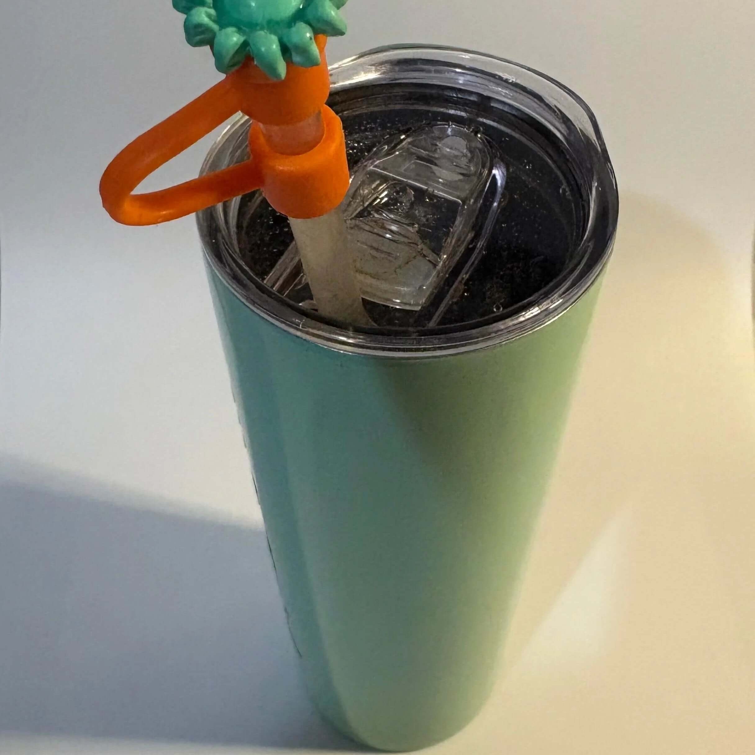 Light Green Sunflower Thin Straw Cover Cap - Krafty Kat