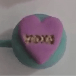 Light Mauve with Gold Imprinted XOXO Thick Straw Cover Cap - Krafty Kat