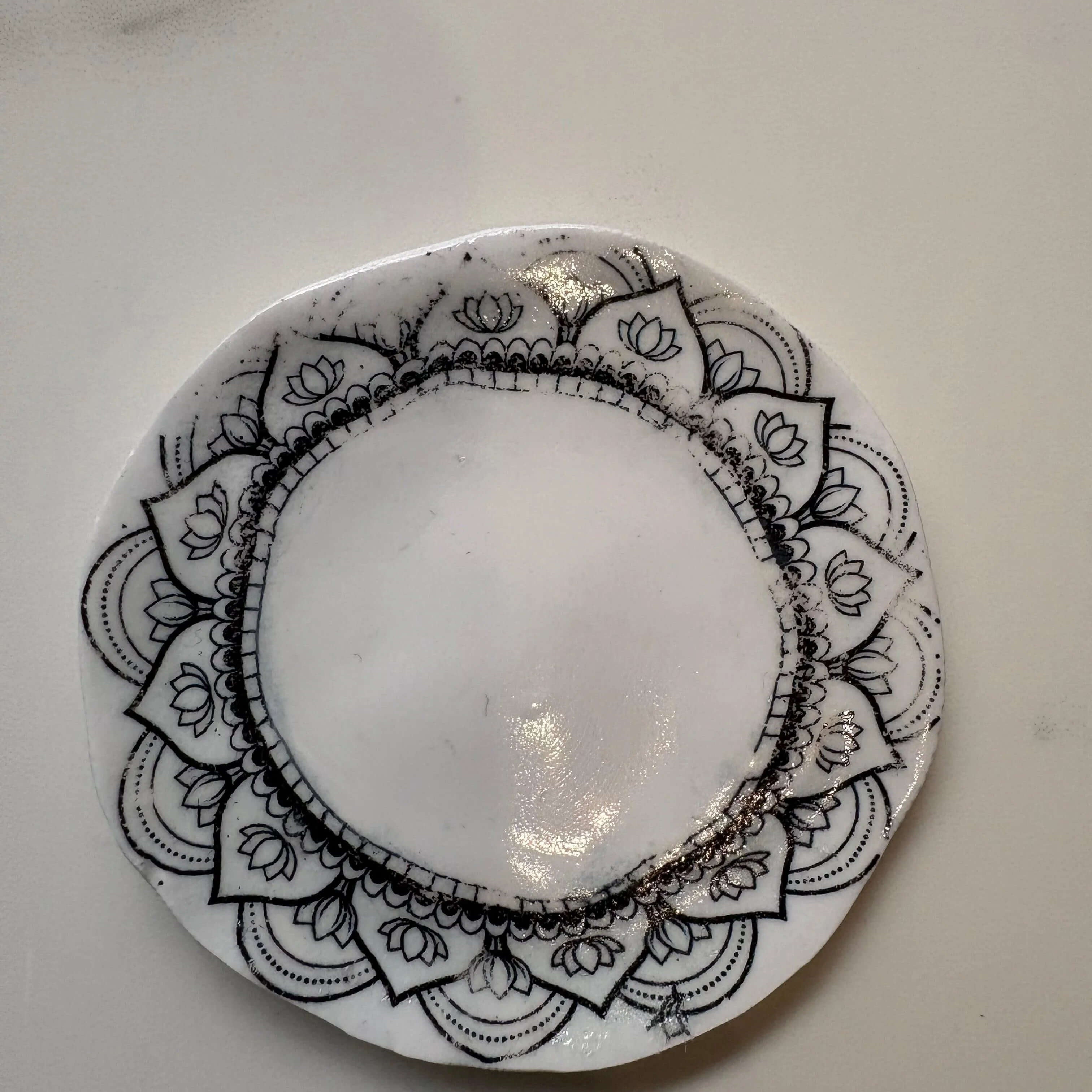 Mini Black & White Transfer Trinket Tray - Krafty Kat