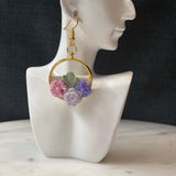 Mother’s Day – Bloom Drop – Cottage Garden - Gold Dangle Earrings - Krafty Kat