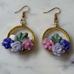 Mother’s Day – Bloom Drop – Cottage Garden - Gold Dangle Earrings - Krafty Kat