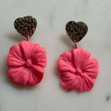 Mother’s Day – Blooming Heart – Blush Cluster - Silver Stud Earrings - Krafty Kat