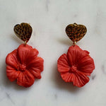 Mother’s Day – Blooming Heart – Sunset Cluster - Gold Stud Earrings - Krafty Kat