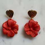 Mother’s Day – Blooming Heart – Sunset Cluster - Gold Stud Earrings - Krafty Kat