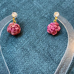 Mother’s Day - Evening Rose - Round Crystal Stud Earrings - Krafty Kat