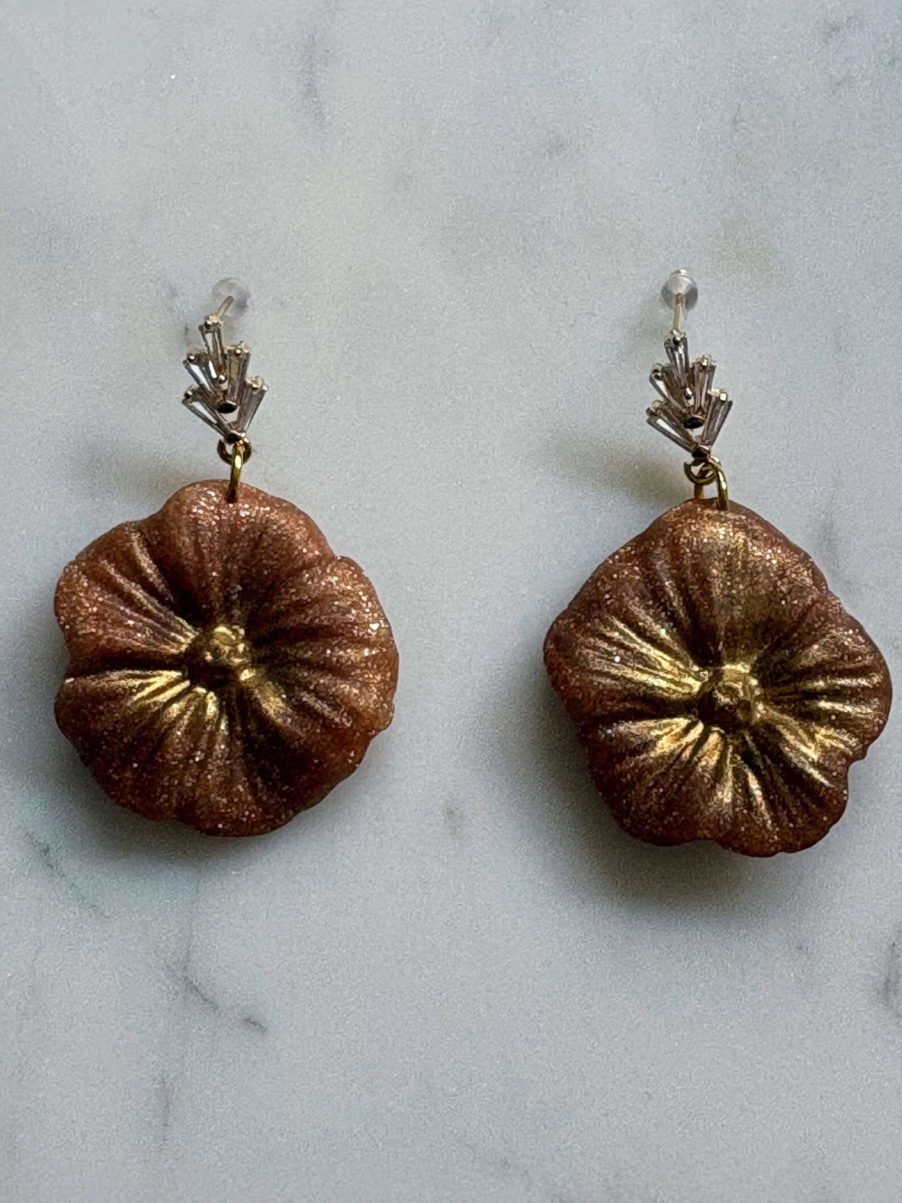 Mother’s Day – Little Bloom – Golden Cluster - Crystal Stud Earrings - Krafty Kat