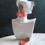 Mother’s Day – Mumma Love (Coral) - Dangle Earrings - Krafty Kat