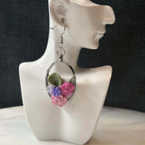 Mother’s Day – Petal Drop – Morning Garden - Silver Dangle Earrings - Krafty Kat