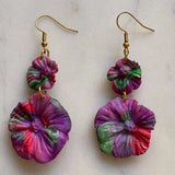Mother’s Day – Wildfire Dream - Cluster Dangle Hoop Earrings - Krafty Kat
