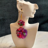Mother’s Day – Wildfire Dream - Cluster Dangle Hoop Earrings - Krafty Kat