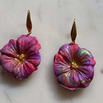 Mother’s Day – Wildfire Dream – Golden Cluster - Gold Teardrop Dangle Hook Earrings - Krafty Kat