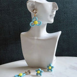 Mummy & Me – Blue Skies Bloom - Dangle Earrings - Krafty Kat