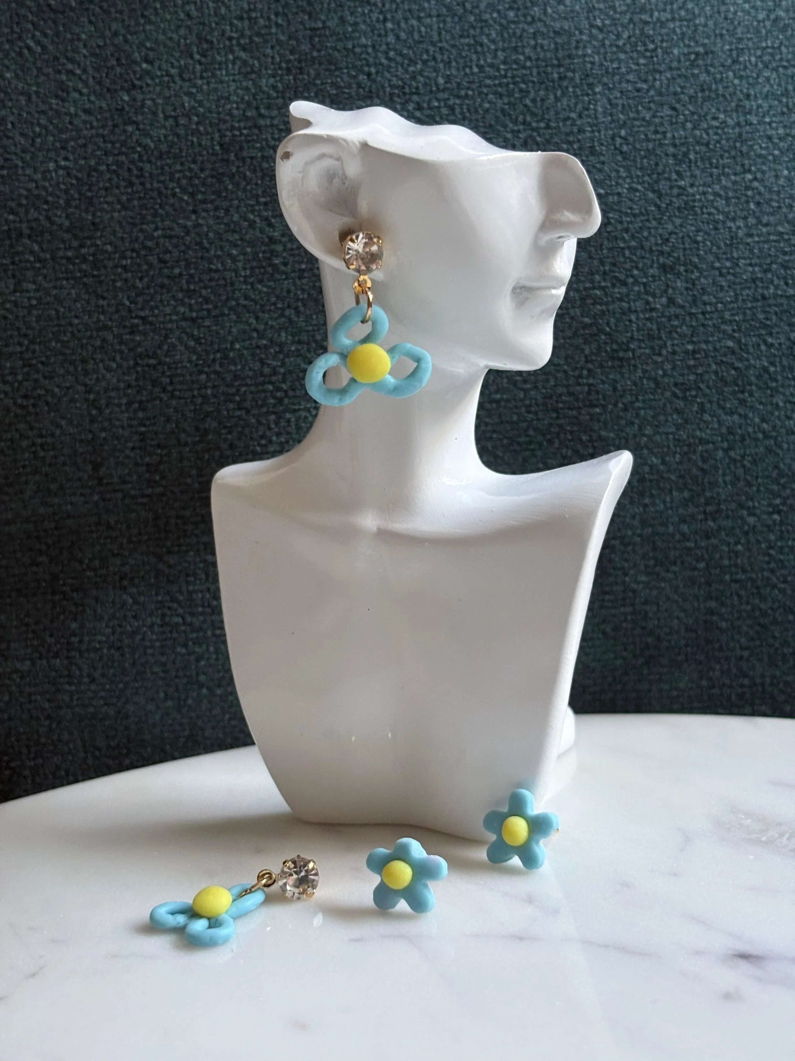 Mummy & Me – Blue Skies Bloom - Dangle Earrings - Krafty Kat