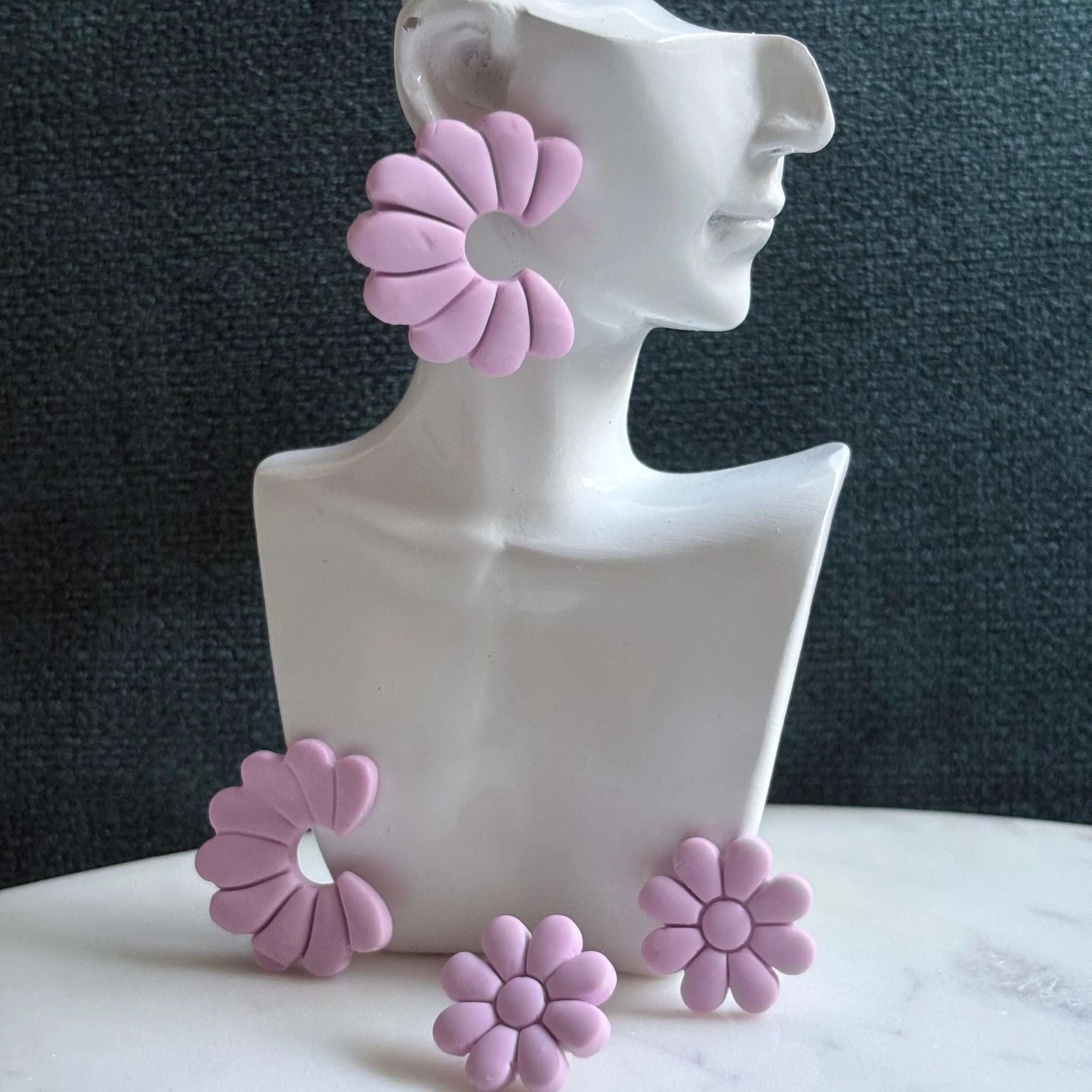 Mummy & Me – Lavender Bloom - Stud Earrings - Krafty Kat