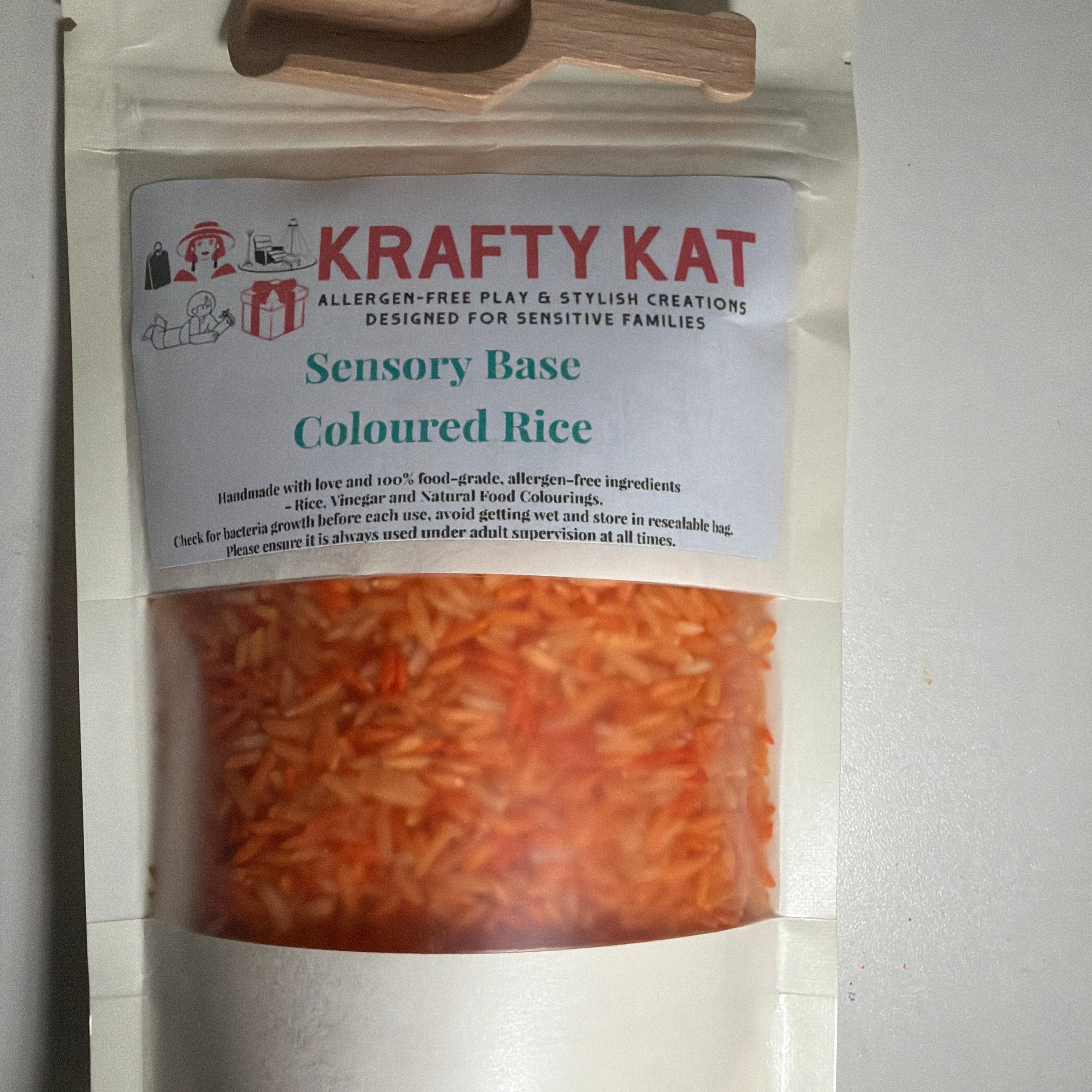 Orange Coloured Rice Bag - Krafty Kat