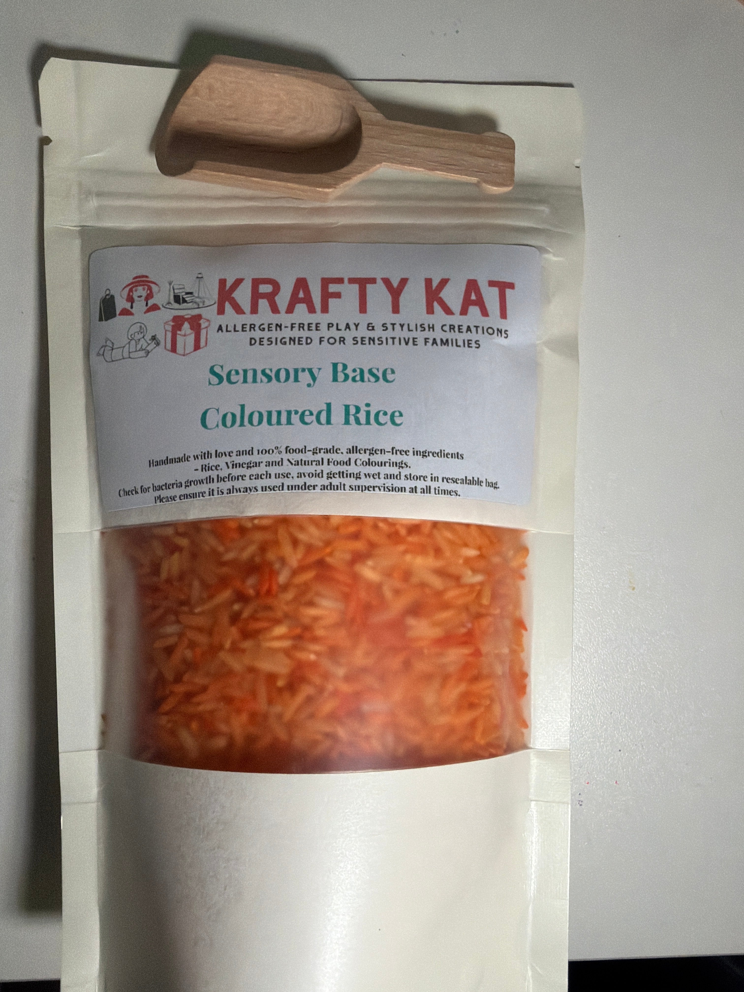 Orange Coloured Rice Bag - Krafty Kat