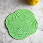 Pale Green Woven Coasters - Krafty Kat