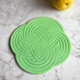 Pale Green Woven Coasters - Krafty Kat