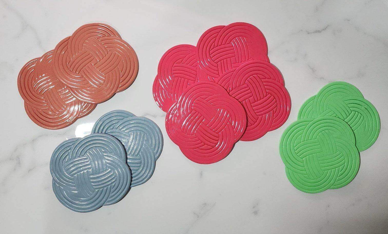 Pale Green Woven Coasters - Krafty Kat