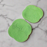 Pale Green Woven Coasters - Krafty Kat