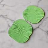 Pale Green Woven Coasters - Krafty Kat