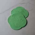 Pale Green Woven Coasters - Krafty Kat