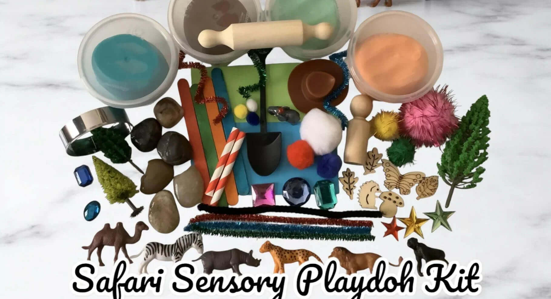 Safari Sensory Playdough Kit - Krafty Kat