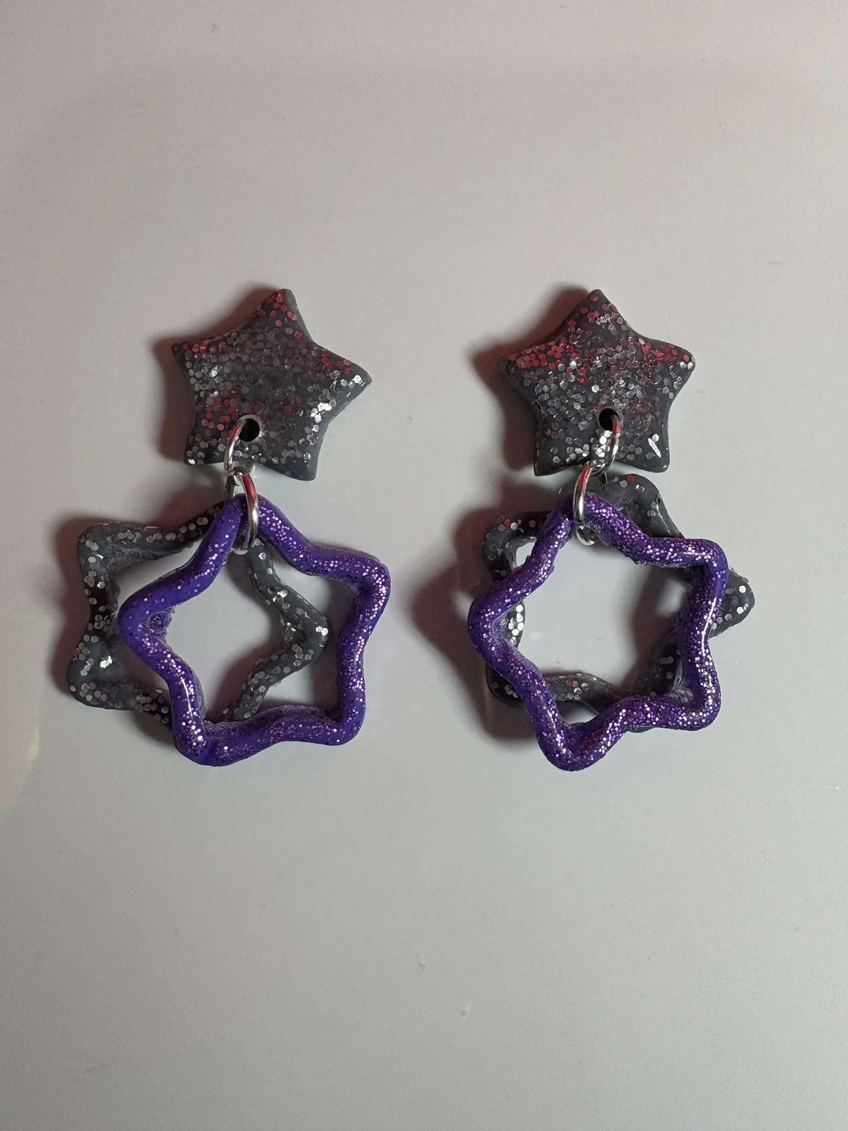 Silver Star Dangles - Krafty Kat