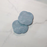 Sky Blue Woven Coasters - Krafty Kat