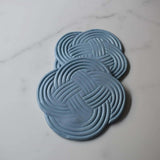 Sky Blue Woven Coasters - Krafty Kat