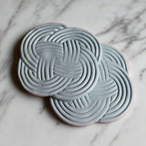 Sky Blue Woven Coasters - Krafty Kat