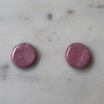 Soft Pink Shimmer Round Stud - Krafty Kat