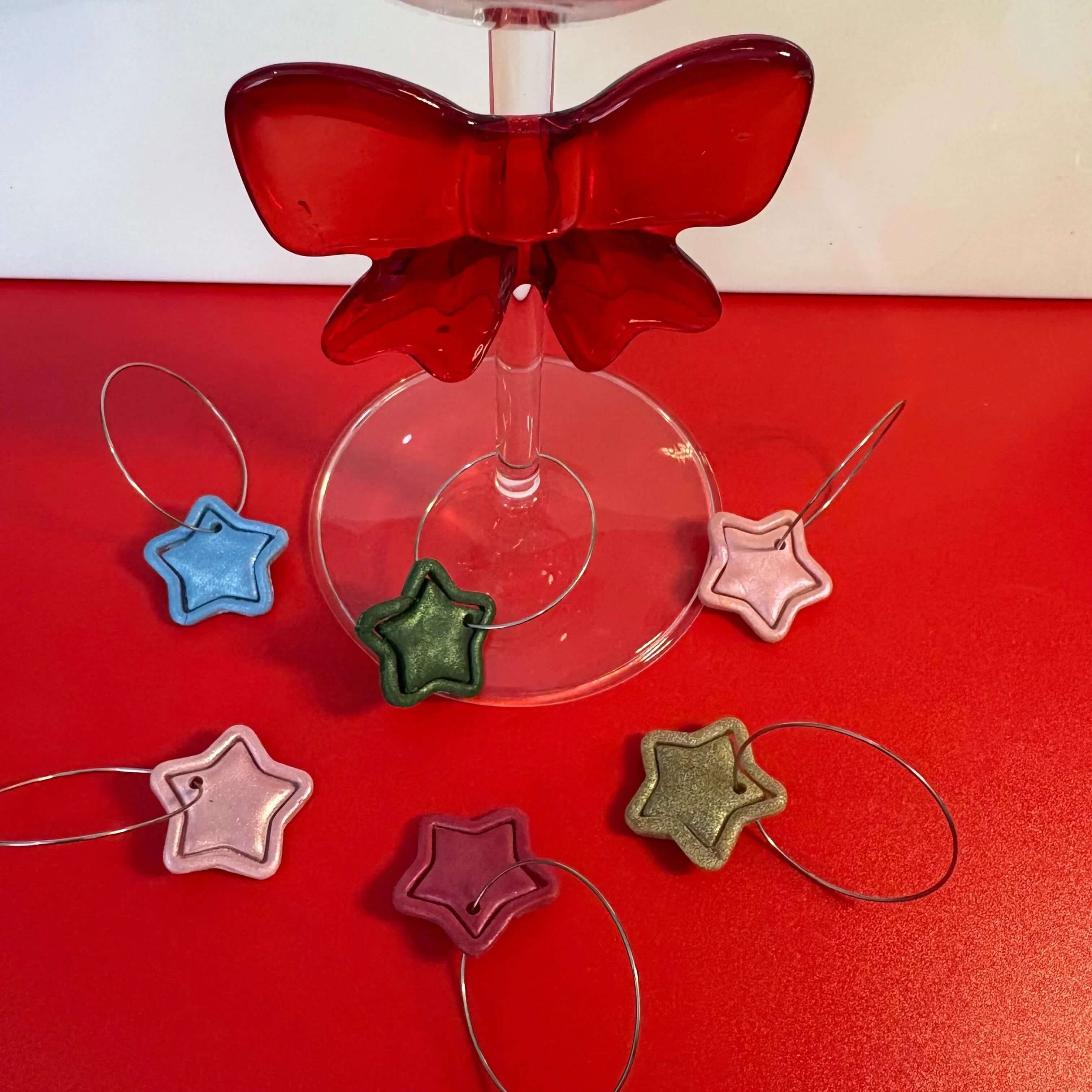 Sparkling Stars Glass Charms - Krafty Kat