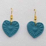 Teal Blue Mini Heart Inside Large Heart Hook - Krafty Kat
