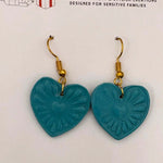 Teal Blue Mini Heart Inside Large Heart Hook - Krafty Kat