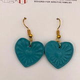 Teal Blue Mini Heart Inside Large Heart Hook - Krafty Kat